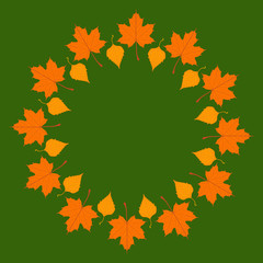 Seamless pattern with autumn leaves