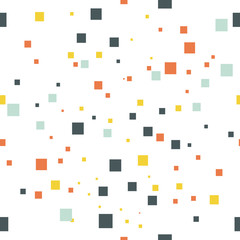 Seamless geometric pattern, square isolated on white background, vector illustration