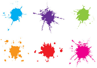 Vector Colorful paint splatter.Paint splash set.Vector illustration design.