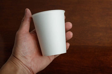 white Paper cup