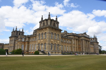 Palace built on a yellow lawn