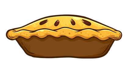 Hand Drawn Traditional Apple pie © yusak_p