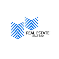 Logo template real estate, condo, apartment, company, house, business brand. Modern design. Vector illustration