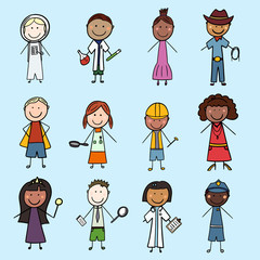 Children From All over the World Playing Dress Up