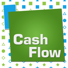 Fototapeta premium Cash Flow Green Blue Basic Shapes Square 