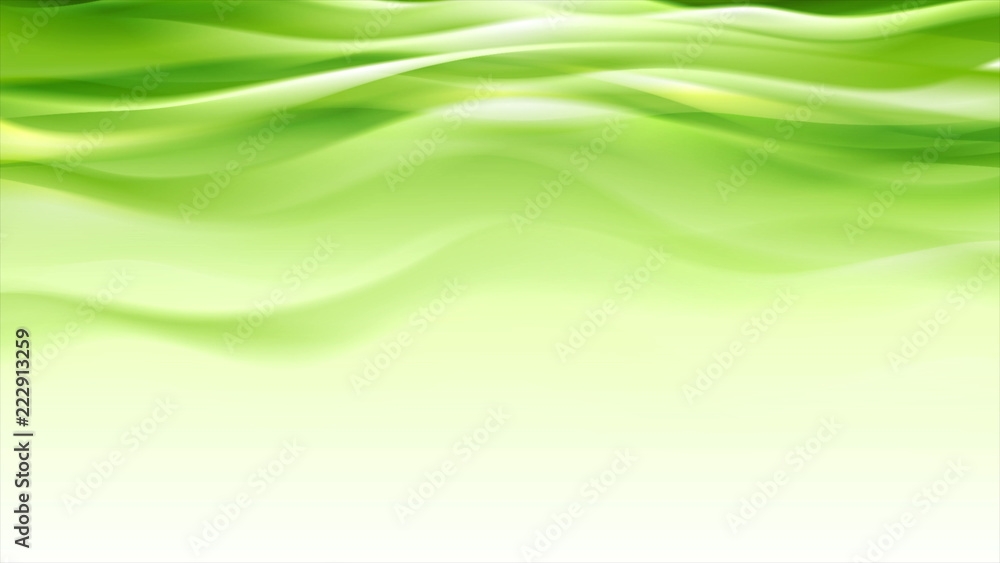 Canvas Prints green abstract smooth waves modern background