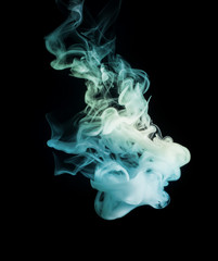 abstract bright and beautiful color smoke colorful on black background.