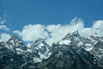 Obraz premium teton peak clouds