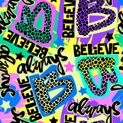 Always Believe in your dreams hand drawn inspirational lettering.