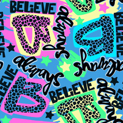Always Believe in your dreams hand drawn inspirational lettering.