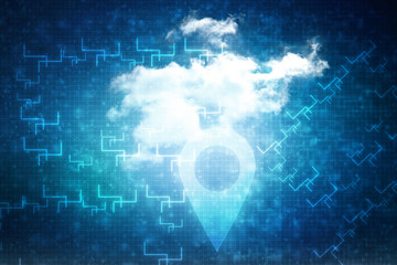 2d rendering Red map pointer