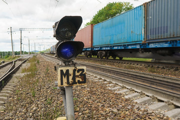 railway traffic light at the station