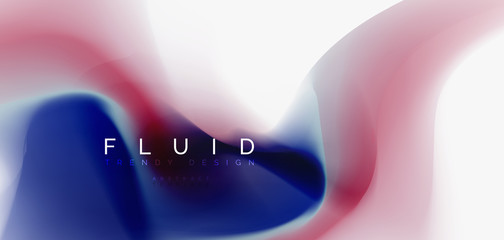 Mixing liquid color flow abstract background. Trendy abstract layout template for business or technology presentation, internet poster or web brochure cover, wallpaper
