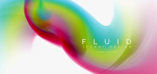 Mixing liquid color flow abstract background. Trendy abstract layout template for business or technology presentation, internet poster or web brochure cover, wallpaper