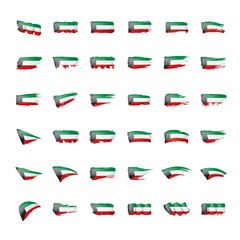 Kuwait flag, vector illustration on a white background.