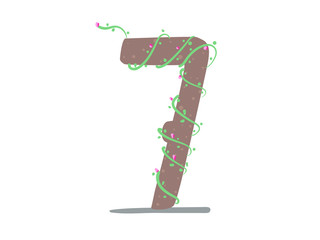Seven number illustration