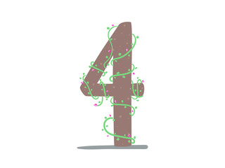 Four number illustration