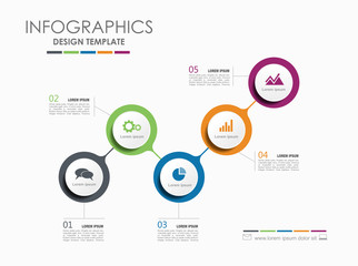 Obraz premium Infographic design template with place for your text. Vector illustration.