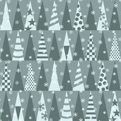 Fototapeta na wymiar Christmas and New Year seamless pattern template. Vector Illustration.