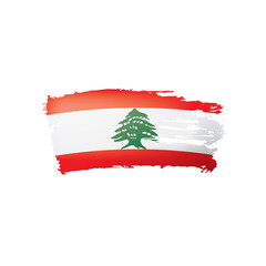 Lebanese flag, vector illustration on a white background.