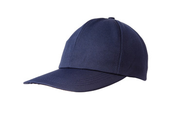 Blue hat isolated on white background.