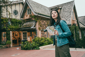 woman feeling lost while visting unfamiliar place