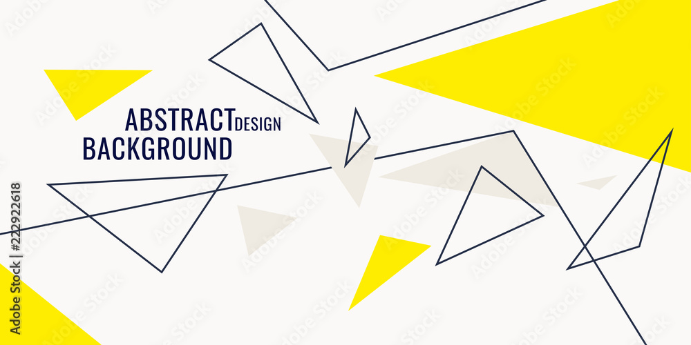 Poster abstract geometric background with triangles in minimalistic style.