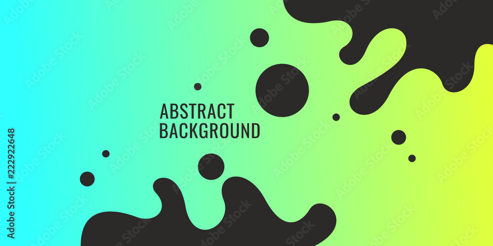 Poster bright poster with dynamic waves. vector illustration in minimal style