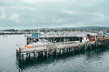 a quiet and historic port in a small town