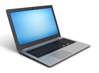 laptop computer single 3d illustration