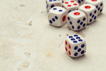 risk concept - playing dice