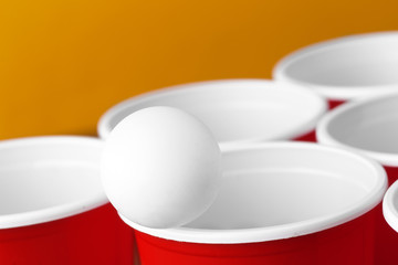 College party sport - beer pong