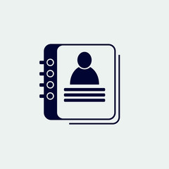 notebook icon, vector illustration