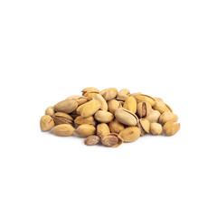 pistachios on a white background.