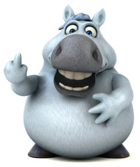 Naklejka premium Fun horse - 3D Illustration