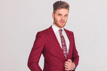 happy handsome businessman smiling