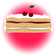 cake cherry milk