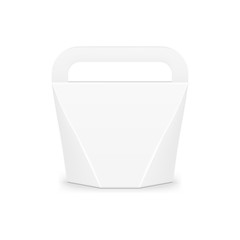 Cardboard carry box packaging for food. Illustration isolated on white background. Graphic concept for your design