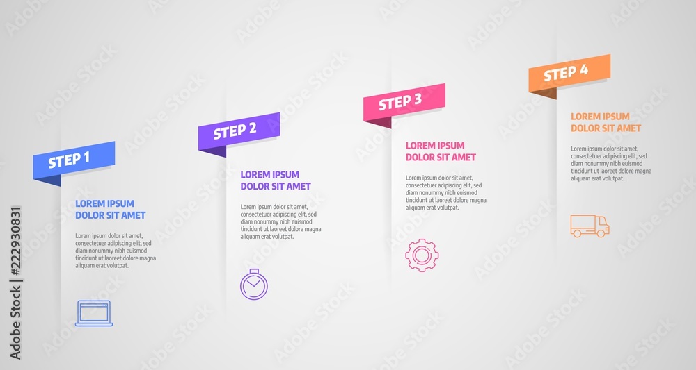 Poster business concept with steps or processes. infographics design vector and marketing icons can be used