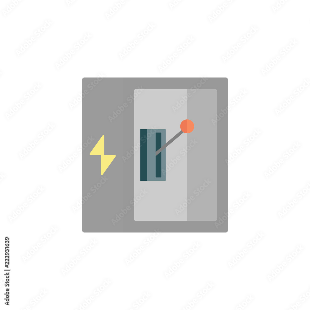 Poster colored switch production icon. element of production for mobile concept and web apps illustration. 