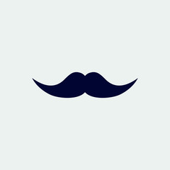 mustache icon, vector illustration. flat icon