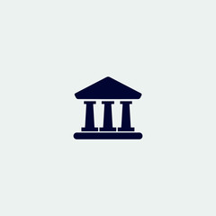 bank icon, vector illustration. flat icon