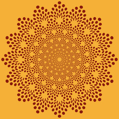 graphic doily flake in honey shades