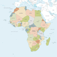 Vector map of Africa Continent © pingebat