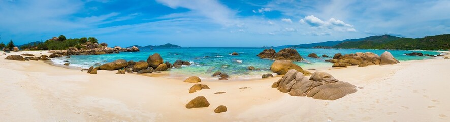 White sand beach. Vietnam. Panorama