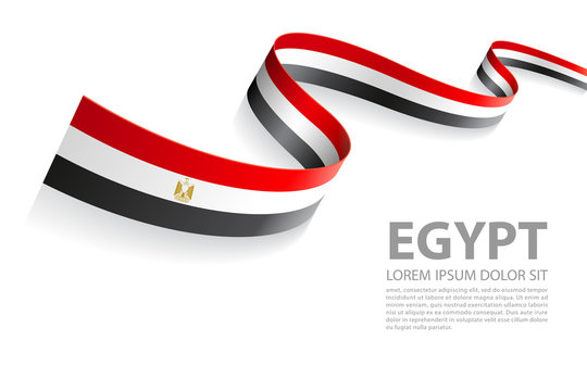 Vector Banner with Egypt Flag colors