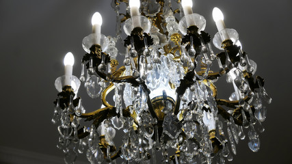 old crystal lamp