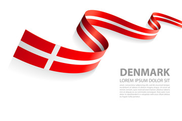 Vector Banner with Denmark Flag colors