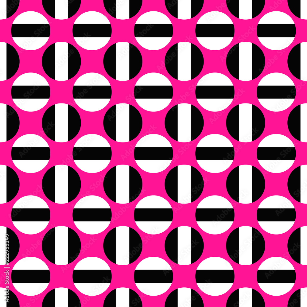 Aufkleber seamless geometrical circle pattern design background - color vector graphic