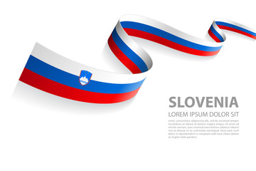 Vector Banner with Slovenia Flag colors